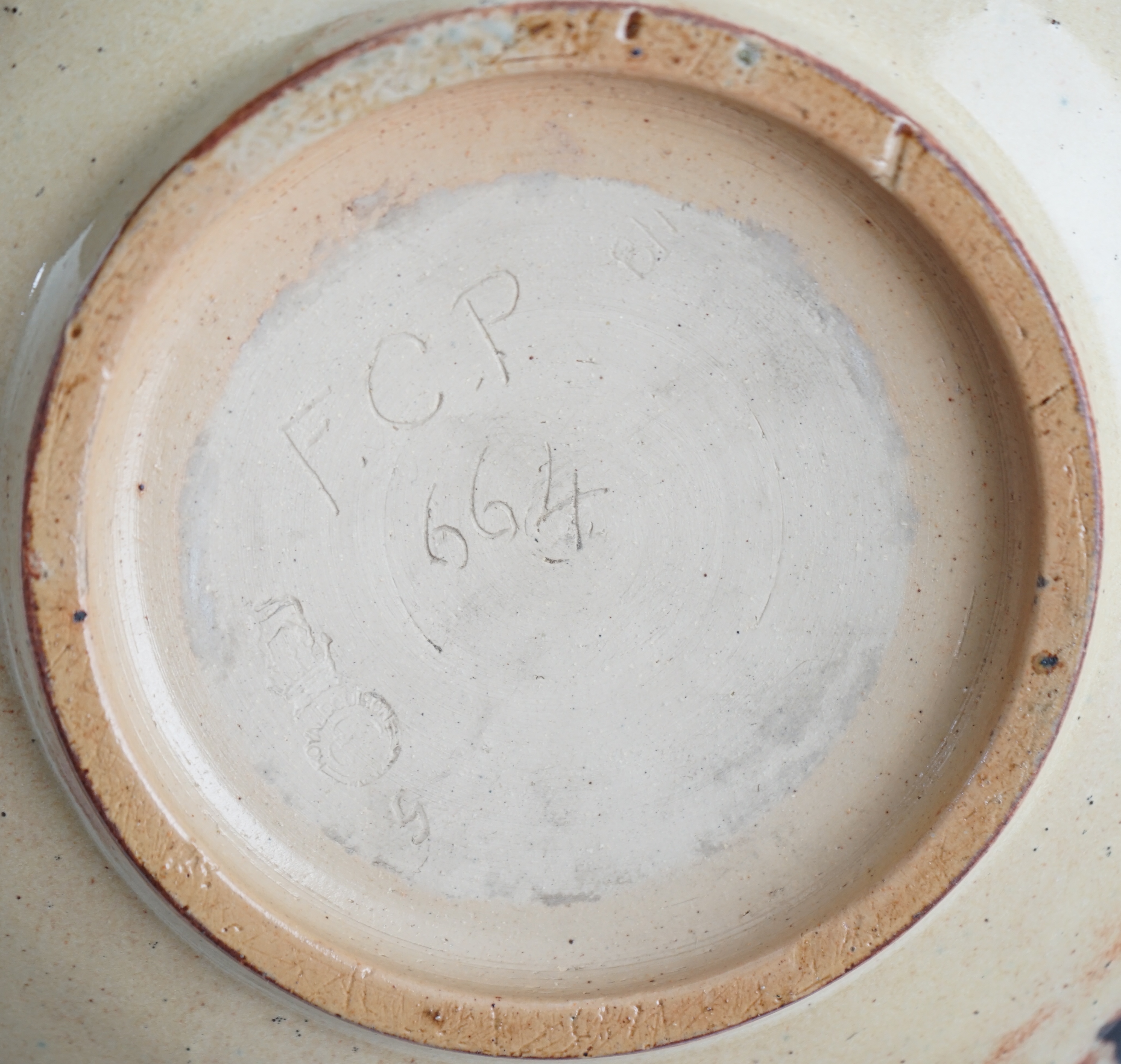 Francis Pope for Royal Doulton, a squat conical stoneware vase